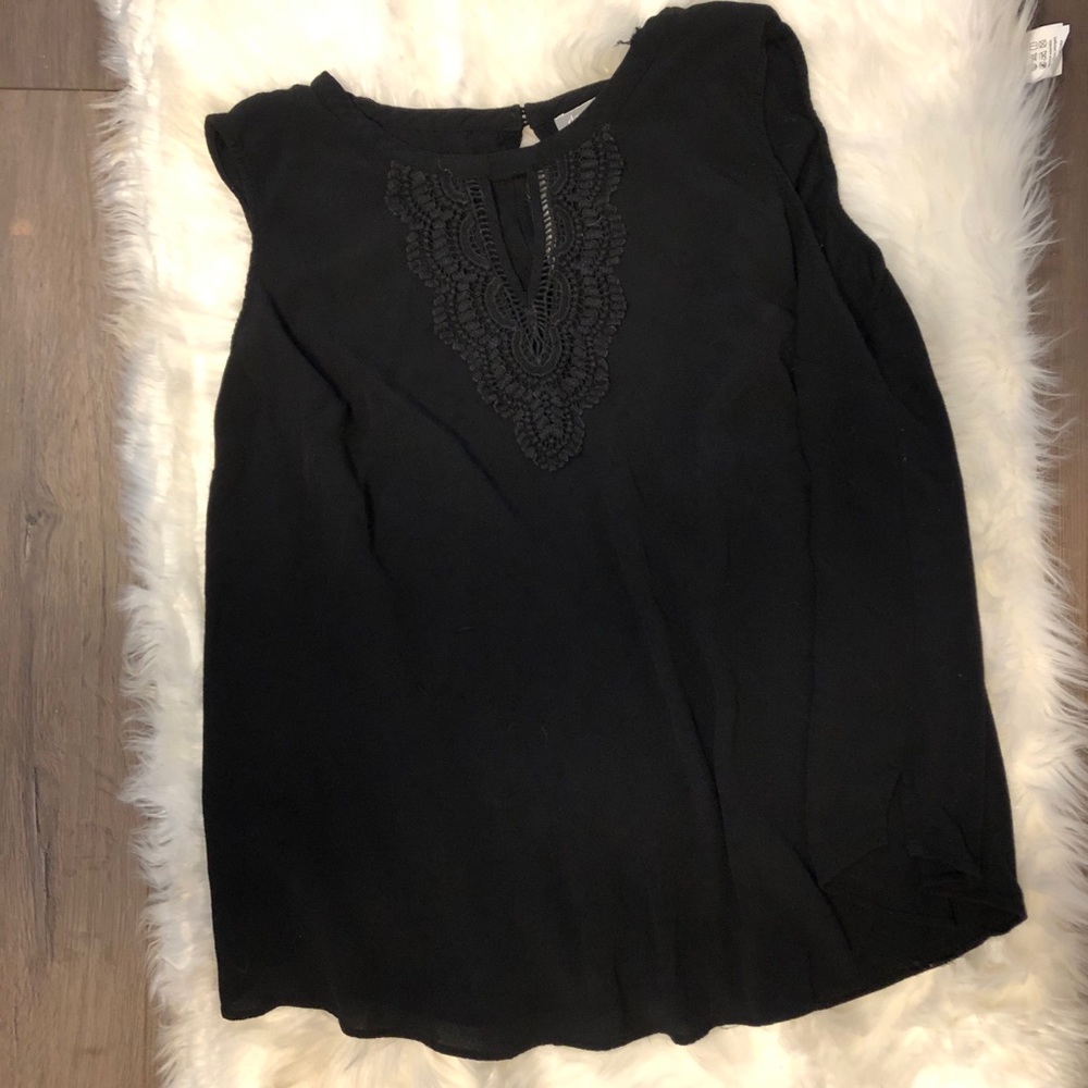Daniel Rainn Black Crochet Blouse Size 3x